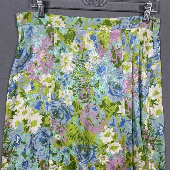 $358 Revolve Ronny Kobo Marlo Silk Blend Midi Skirt Size Medium M Jacquard Satin - Picture 5 of 15